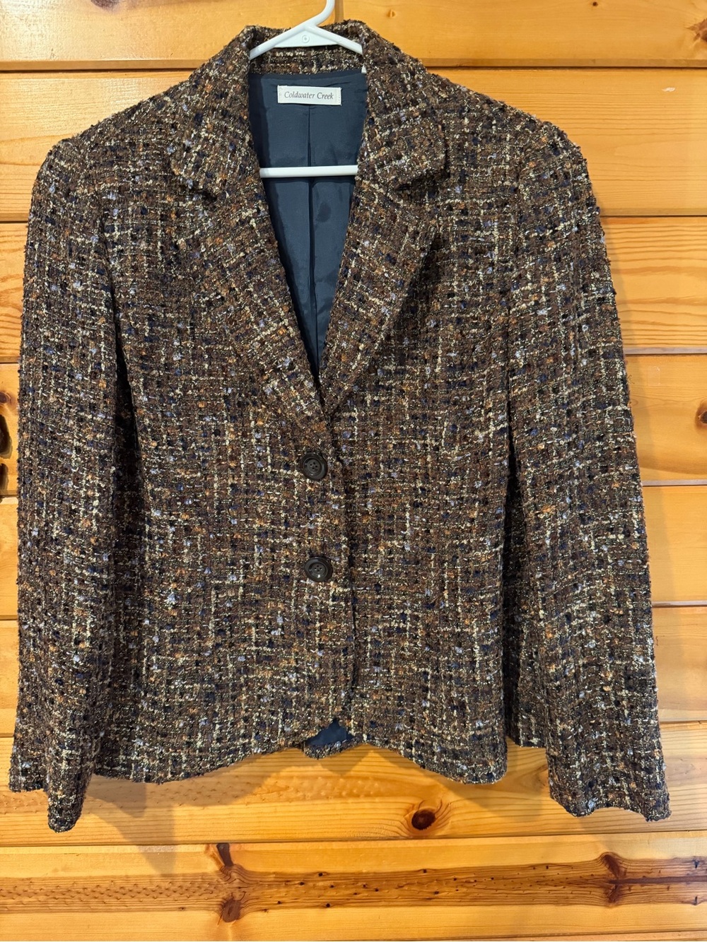 Coldwater Creek Women's Brown Tweed Jacket
